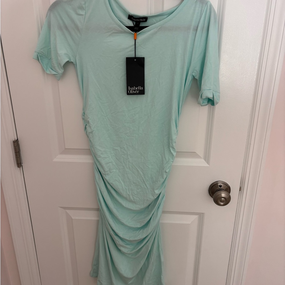 Isabella Oliver Seafoam Green Maternity Dress